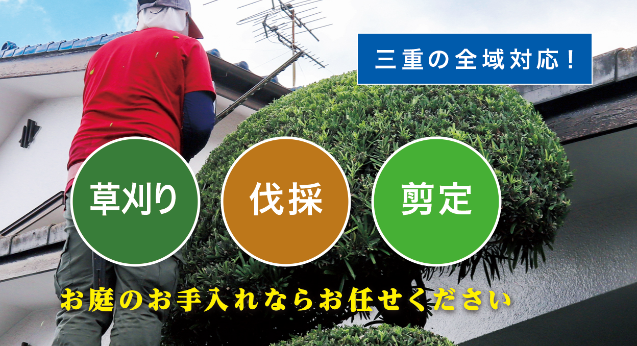 津市で草刈り・剪定・伐採なら「お庭の大将」